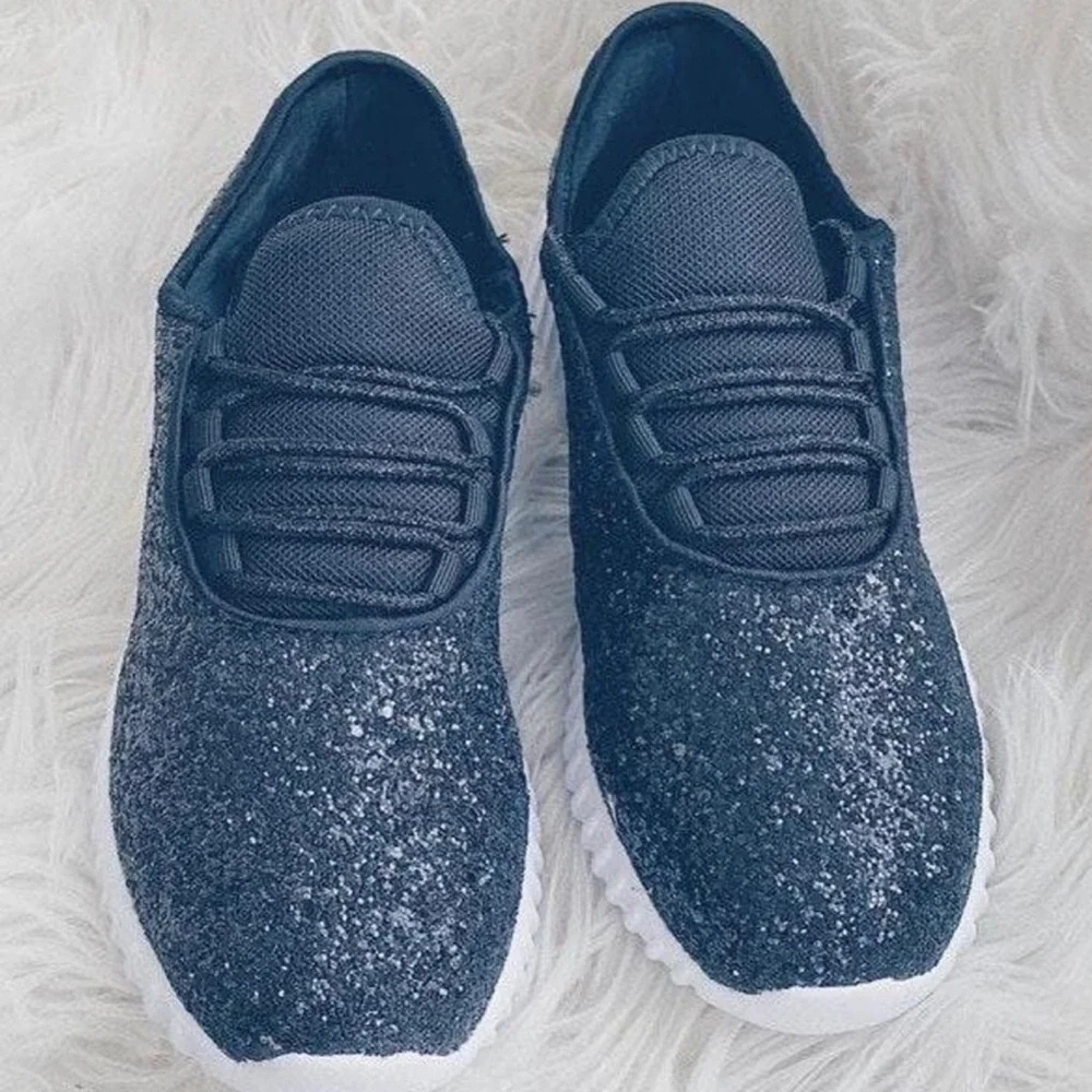 Black Glitter‎ Sneakers